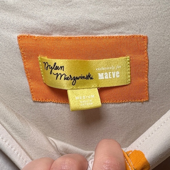 Anthropologie Maeve Dylan Mierzwinski Colette Midi Dress Orange Fruit Print - Picture 6 of 12